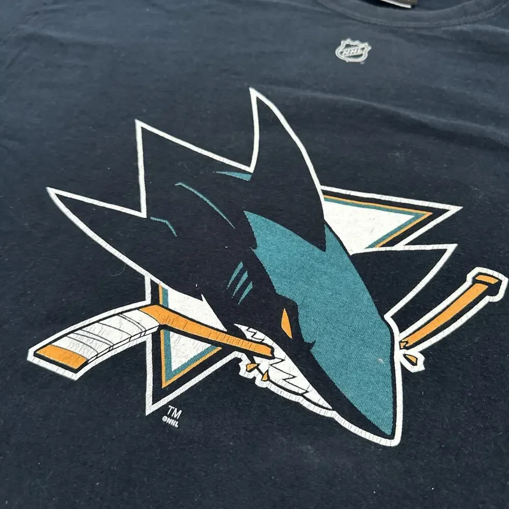 Vintage San Jose Sharks Heatley Men's Shirt Reebok Black Size‎ Large NHL Hockety